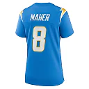 Zennovawear Women's Los Angeles Chargers Brett Maher Powder Blue Team Game Jersey