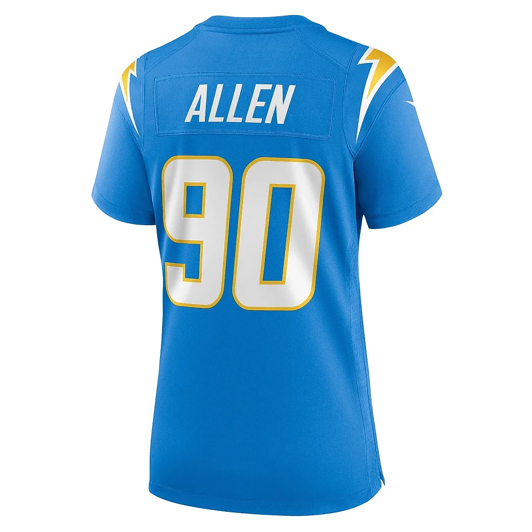 Zennovawear Women's Los Angeles Chargers Brevin Allen Powder Blue Team Game Jersey
