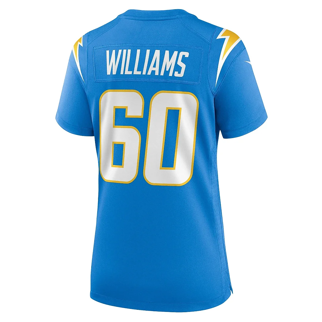 Zennovawear Women's Los Angeles Chargers Bucky Williams Powder Blue Game Jersey