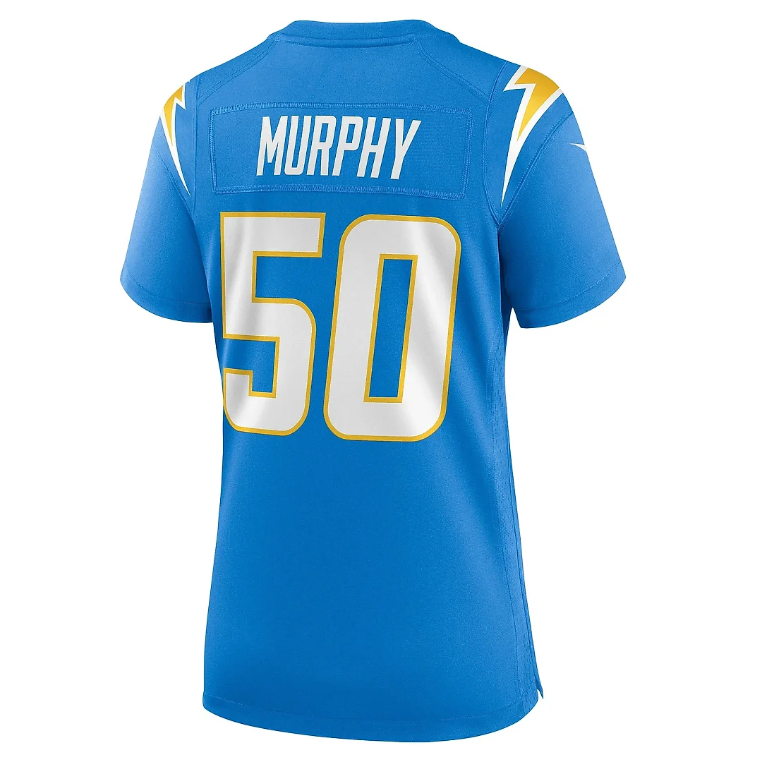 Zennovawear Women's Los Angeles Chargers Caleb Murphy Powder Blue Game Jersey