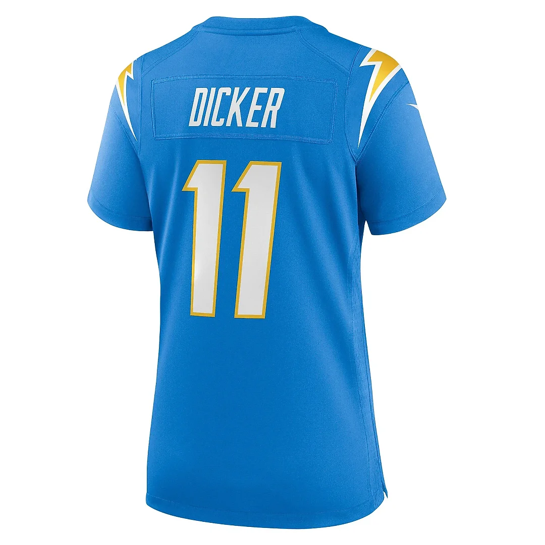 Zennovawear Women's Los Angeles Chargers Cameron Dicker Powder Blue Game Jersey