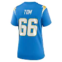 Zennovawear Women's Los Angeles Chargers Cameron Tom Powder Blue Game Jersey