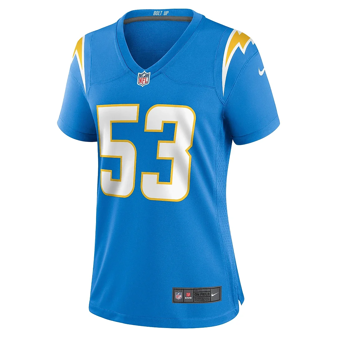 Zennovawear Women's Los Angeles Chargers Chris Collins Powder Blue Team Game Jersey