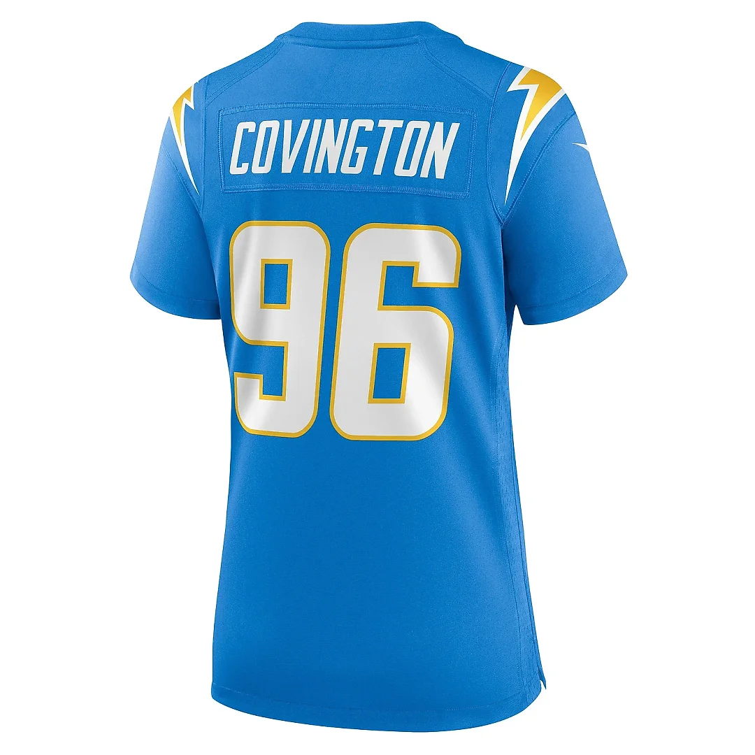 Zennovawear Women's Los Angeles Chargers Christian Covington Powder Blue Team Game Jersey