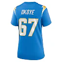 Zennovawear Women's Los Angeles Chargers CJ Okoye Powder Blue Team Game Jersey