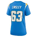 Zennovawear Women's Los Angeles Chargers Corey Linsley Powder Blue Game Player Jersey