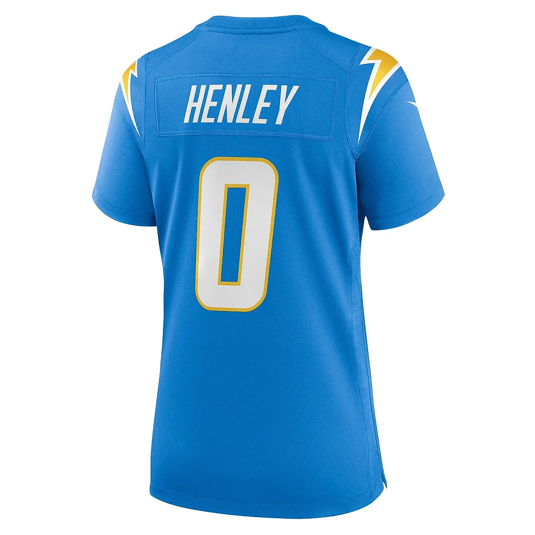 Zennovawear Women's Los Angeles Chargers Daiyan Henley Powder Blue Team Game Jersey