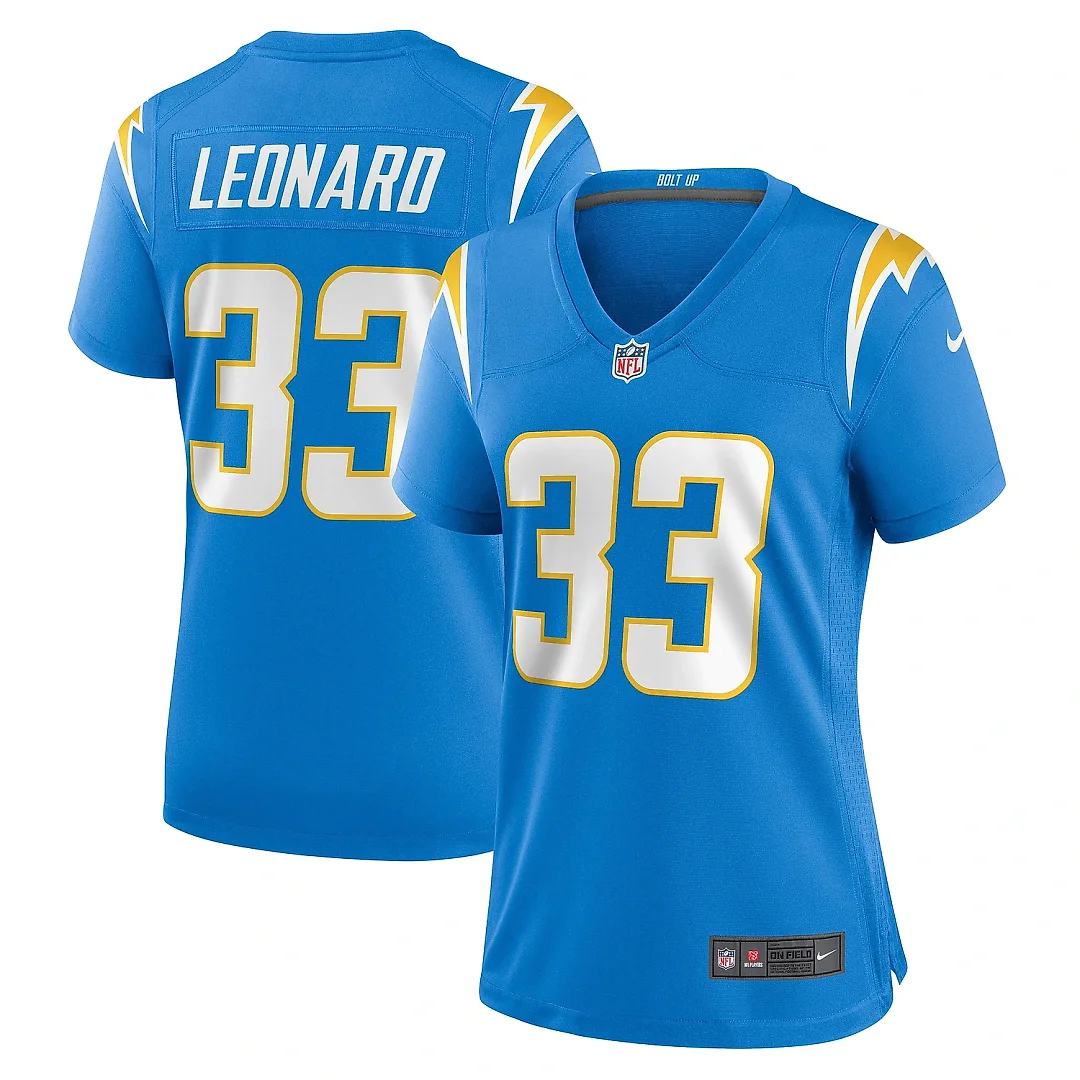 Zennovawear Women's Los Angeles Chargers Deane Leonard Powder Blue Game Player Jersey