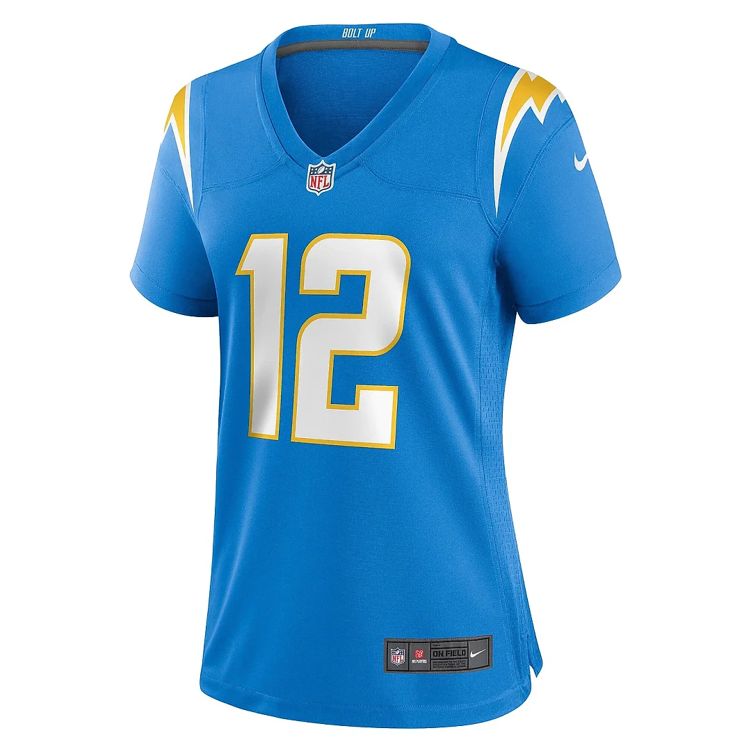 Zennovawear Women's Los Angeles Chargers Derius Davis Powder Blue Team Game Jersey