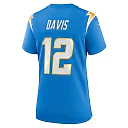 Zennovawear Women's Los Angeles Chargers Derius Davis Powder Blue Team Game Jersey