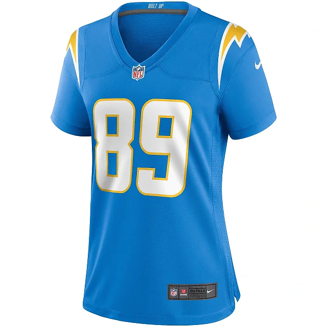 Zennovawear Women's Los Angeles Chargers Donald Parham Jr. Powder Blue Game Jersey