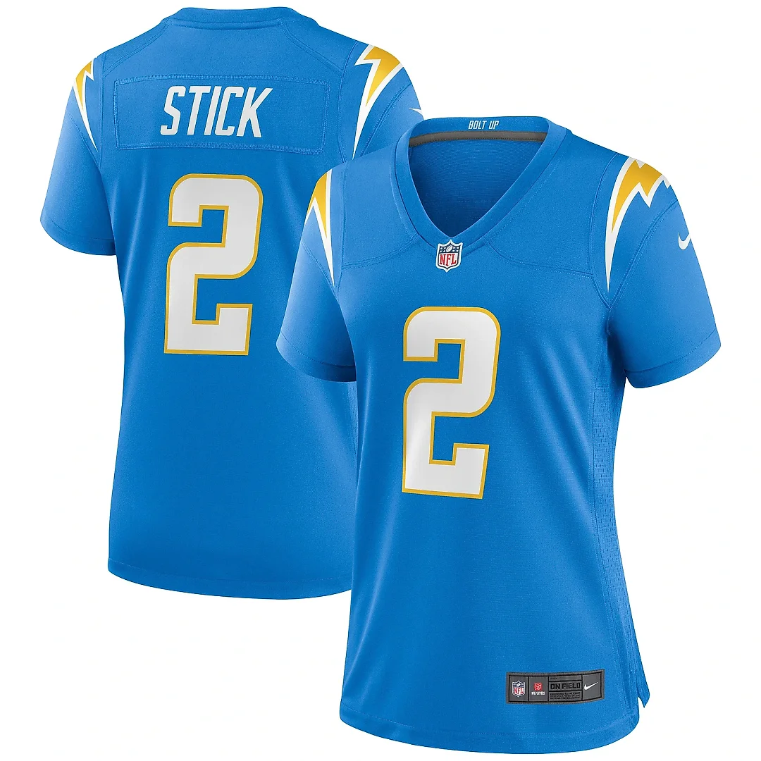 Zennovawear Women's Los Angeles Chargers Easton Stick Powder Blue Game Jersey