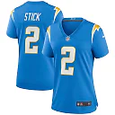 Zennovawear Women's Los Angeles Chargers Easton Stick Powder Blue Game Jersey