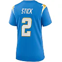 Zennovawear Women's Los Angeles Chargers Easton Stick Powder Blue Game Jersey
