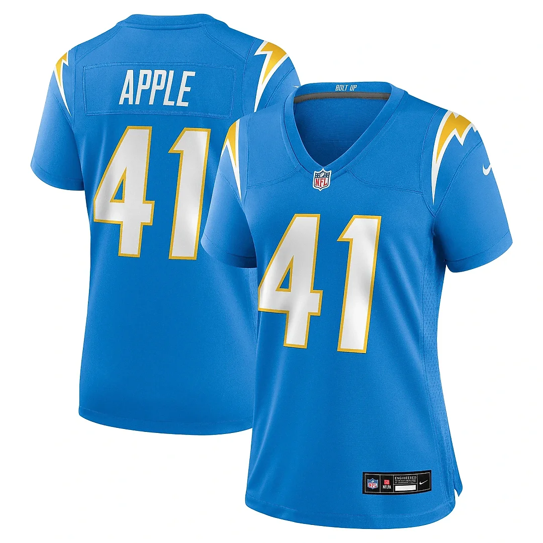 Zennovawear Women's Los Angeles Chargers Eli Apple Powder Blue Game Jersey