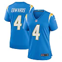 Zennovawear Women's Los Angeles Chargers Gus Edwards Powder Blue Game Jersey