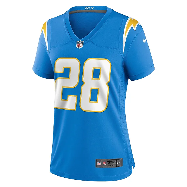 Zennovawear Women's Los Angeles Chargers Hassan Haskins Powder Blue Game Jersey