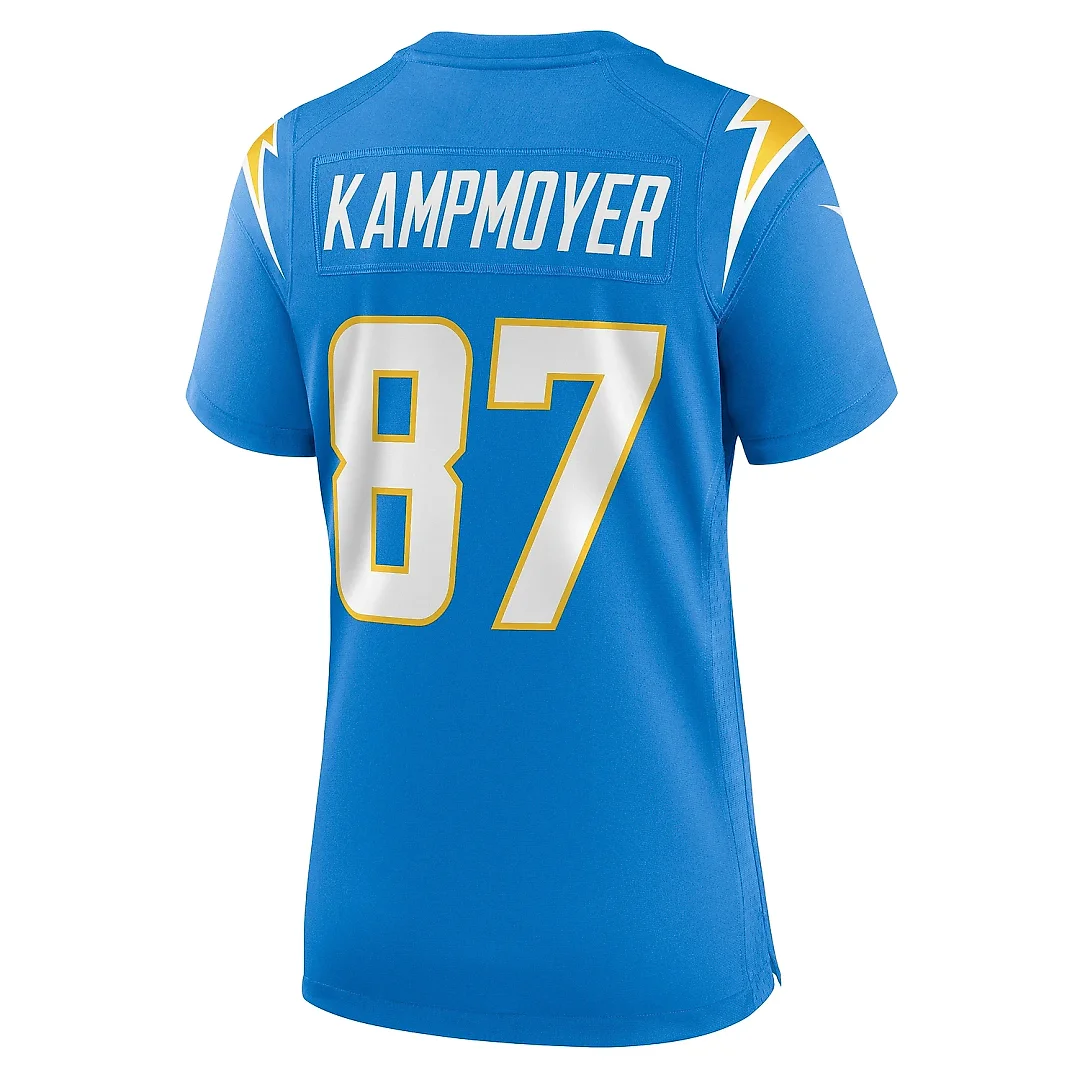 Zennovawear Women's Los Angeles Chargers Hunter Kampmoyer Powder Blue Game Player Jersey