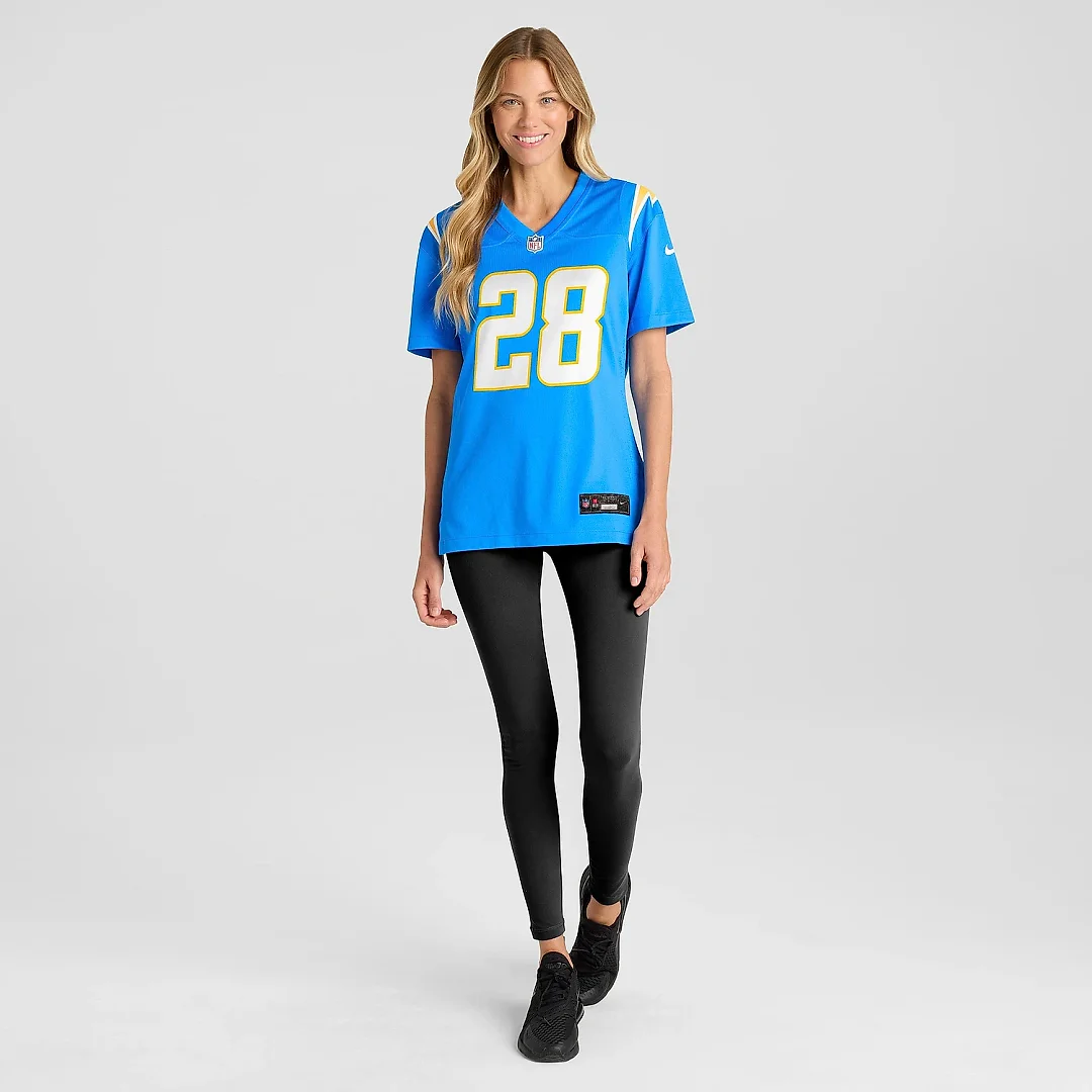 Zennovawear Women's Los Angeles Chargers Isaiah Spiller Powder Blue Game Jersey