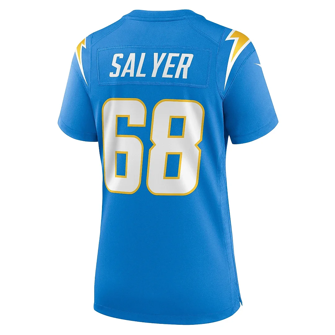 Zennovawear Women's Los Angeles Chargers Jamaree Salyer Powder Blue Game Player Jersey