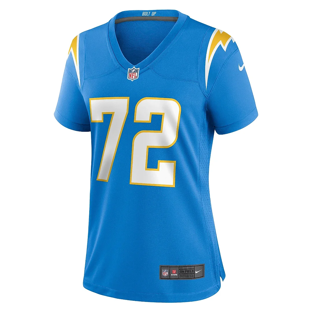 Zennovawear Women's Los Angeles Chargers Jerrod Clark Powder Blue Team Game Jersey