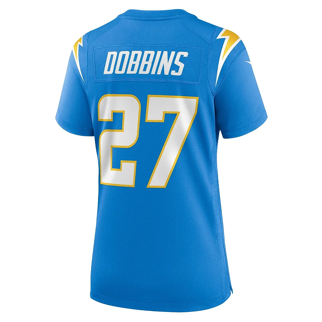 Zennovawear Women's Los Angeles Chargers J.K. Dobbins Powder Blue Team Game Jersey