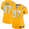 Zennovawear Women's Los Angeles Chargers Joey Bosa Gold Inverted Legend Player Performance Top