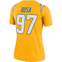 Zennovawear Women's Los Angeles Chargers Joey Bosa Gold Inverted Legend Player Performance Top