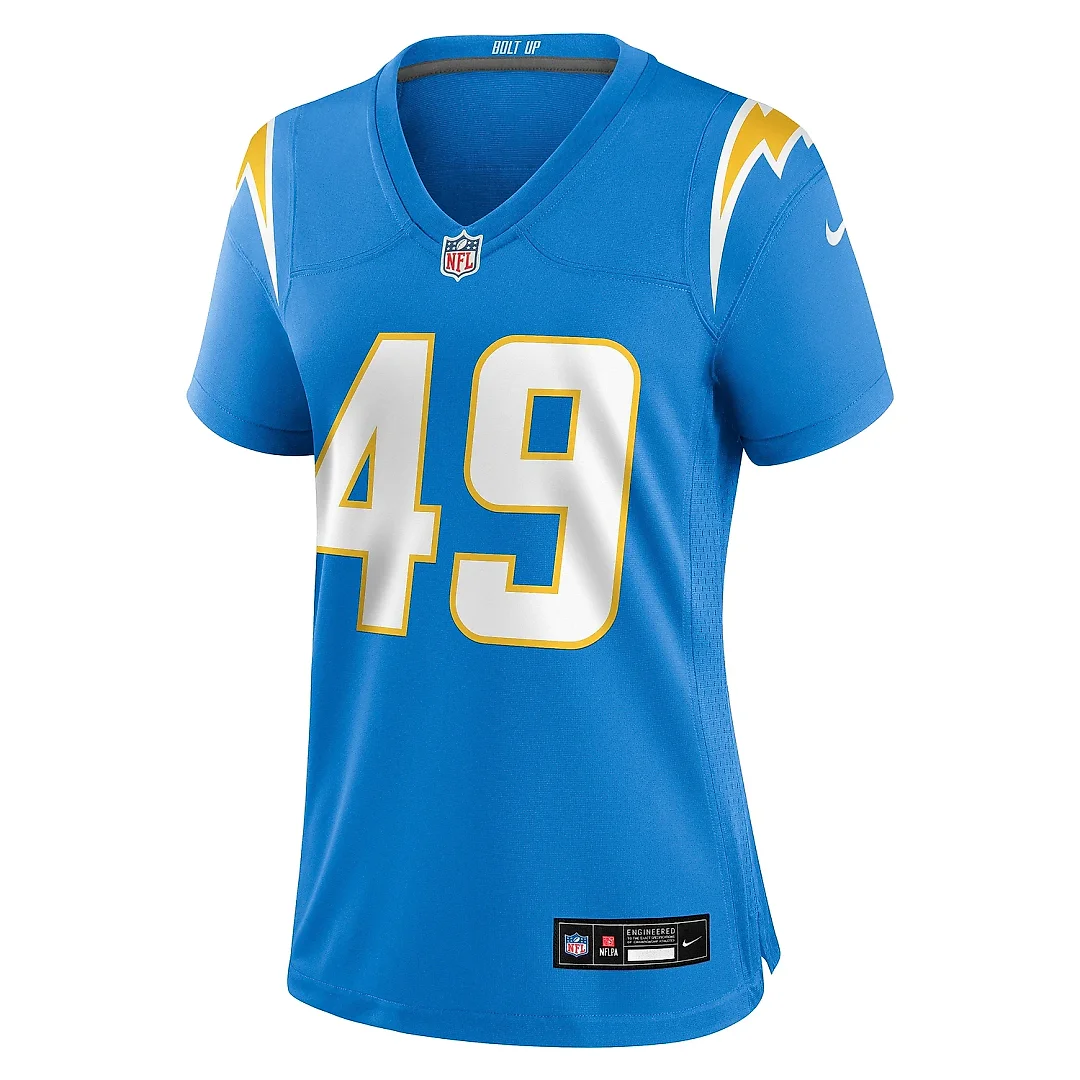 Zennovawear Women's Los Angeles Chargers John Kelly Jr. Powder Blue Team Game Jersey