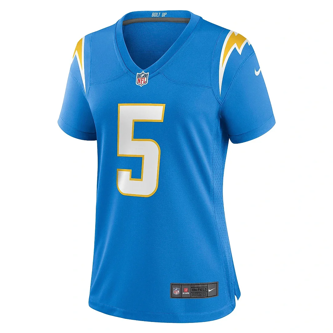 Zennovawear Women's Los Angeles Chargers Joshua Palmer Powder Blue Game Player Jersey
