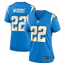Zennovawear Women's Los Angeles Chargers JT Woods Powder Blue Game Player Jersey