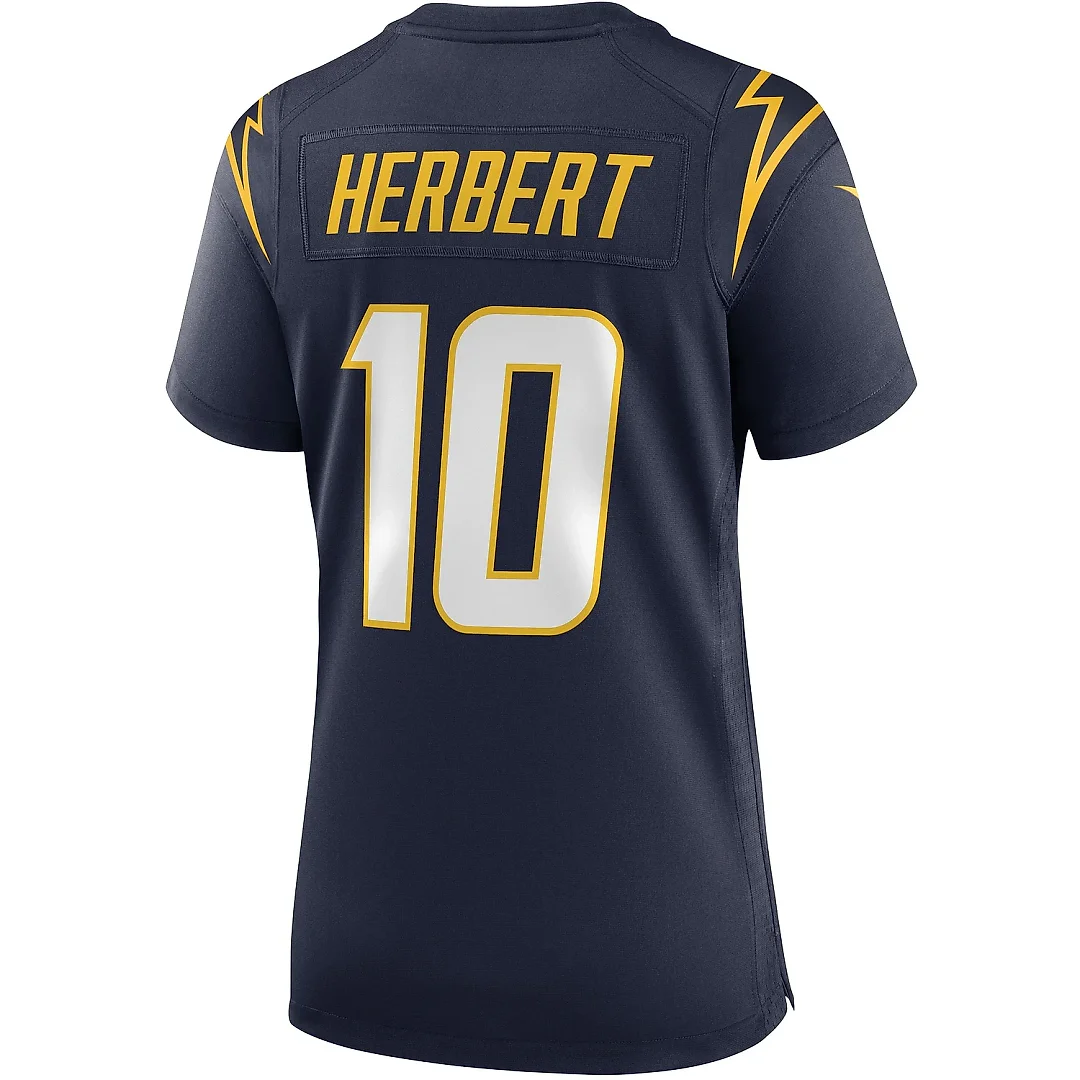 Zennovawear Women's Los Angeles Chargers Justin Herbert Navy Game Jersey
