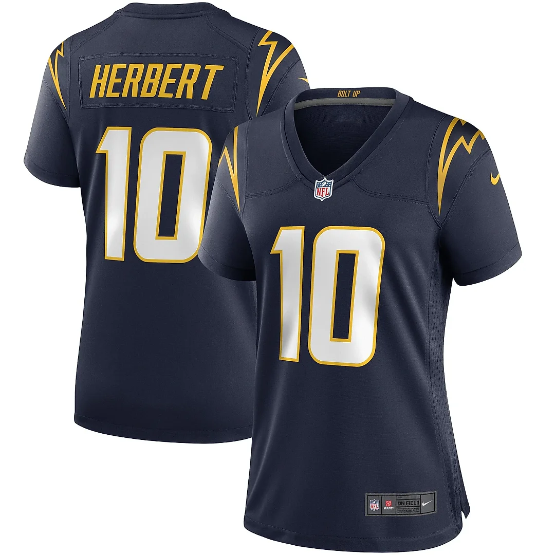 Zennovawear Women's Los Angeles Chargers Justin Herbert Navy Game Jersey