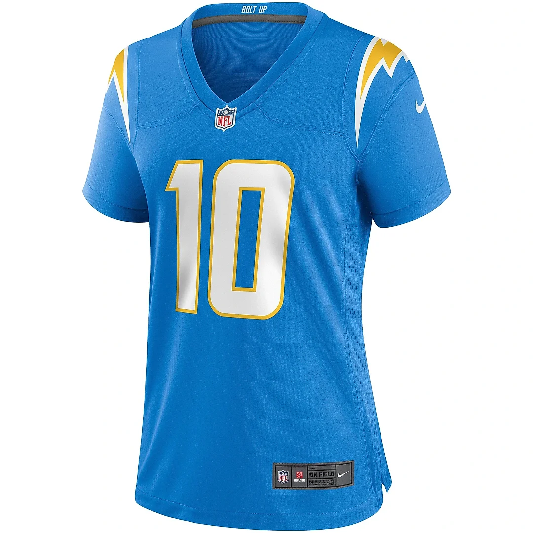 Zennovawear Women's Los Angeles Chargers Justin Herbert Powder Blue Game Jersey
