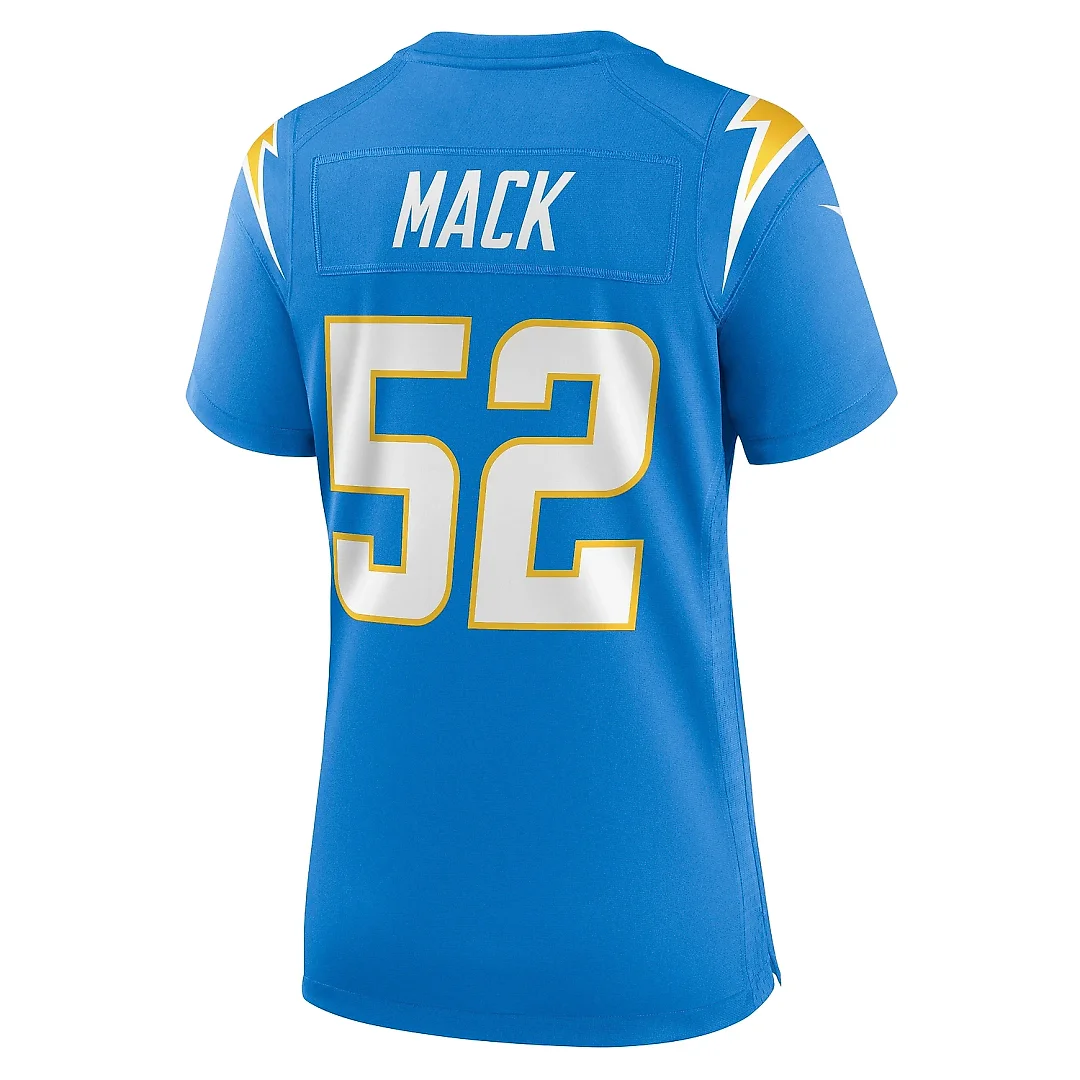 Zennovawear Women's Los Angeles Chargers Khalil Mack Powder Blue Player Jersey