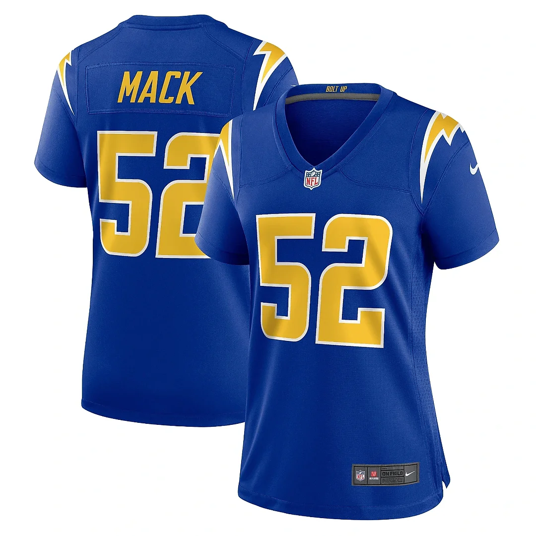 Zennovawear Women's Los Angeles Chargers Khalil Mack Royal Alternate Game Jersey