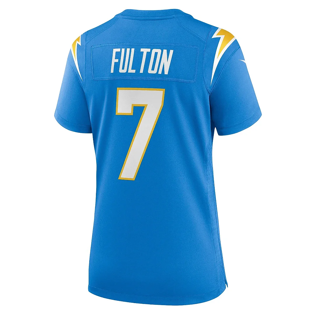 Zennovawear Women's Los Angeles Chargers Kristian Fulton Powder Blue Game Jersey