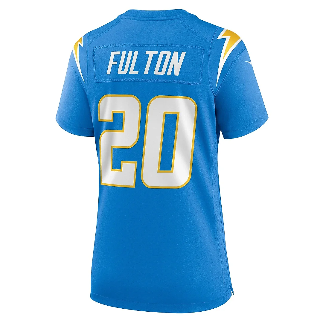 Zennovawear Women's Los Angeles Chargers Kristian Fulton Powder Blue Team Game Jersey