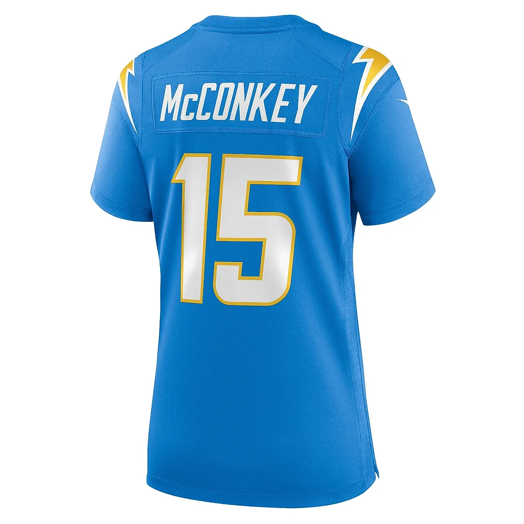 Zennovawear Women's Los Angeles Chargers Ladd McConkey Powder Blue Game Jersey