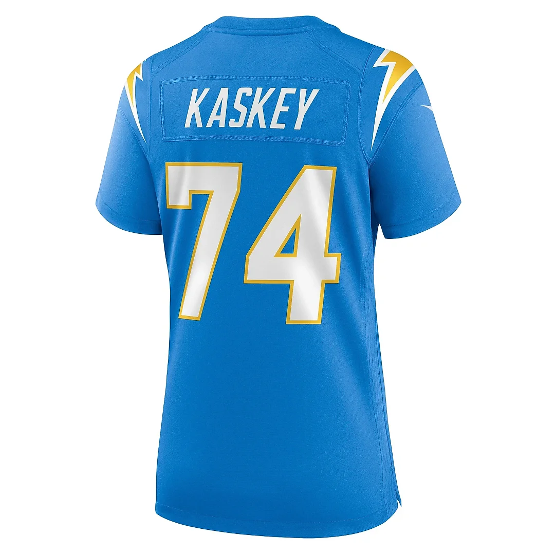 Zennovawear Women's Los Angeles Chargers Matt Kaskey Powder Blue Team Game Jersey