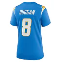 Zennovawear Women's Los Angeles Chargers Max Duggan Powder Blue Team Game Jersey