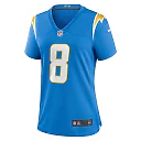 Zennovawear Women's Los Angeles Chargers Max Duggan Powder Blue Team Game Jersey
