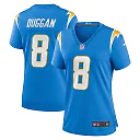Zennovawear Women's Los Angeles Chargers Max Duggan Powder Blue Team Game Jersey