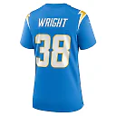 Zennovawear Women's Los Angeles Chargers Milton Wright Powder Blue Game Jersey