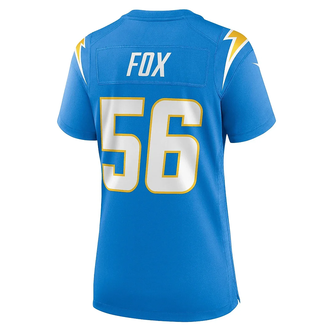 Zennovawear Women's Los Angeles Chargers Morgan Fox Powder Blue Player Game Jersey