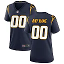 Zennovawear Women's Los Angeles Chargers Navy Alternate Custom Game Jersey