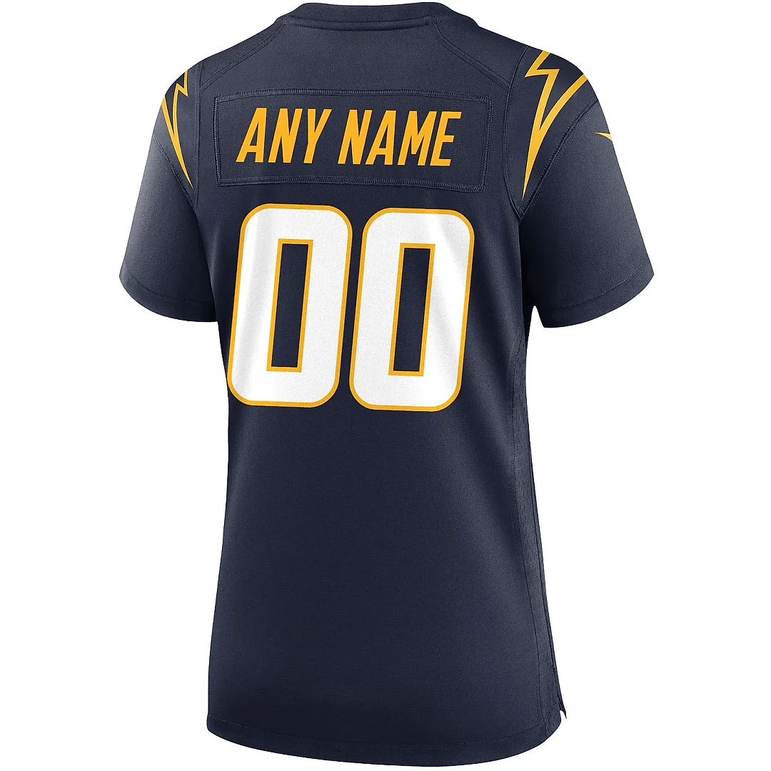 Zennovawear Women's Los Angeles Chargers Navy Alternate Custom Game Jersey