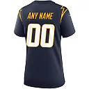 Zennovawear Women's Los Angeles Chargers Navy Alternate Custom Game Jersey