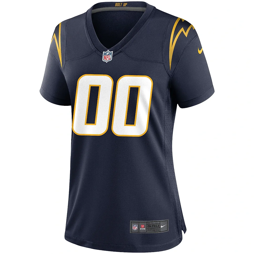 Zennovawear Women's Los Angeles Chargers Navy Alternate Custom Game Jersey