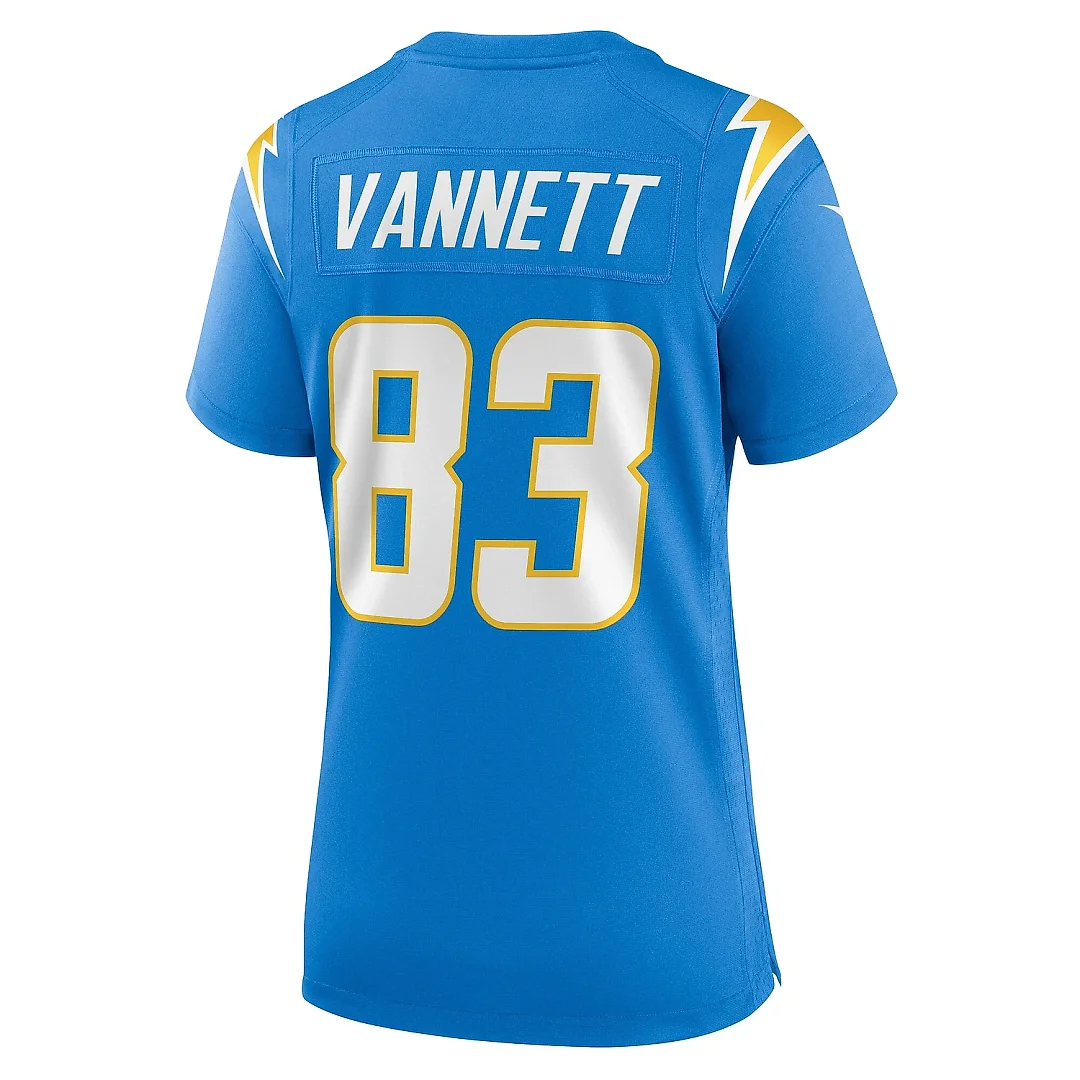 Zennovawear Women's Los Angeles Chargers Nick Vannett Powder Blue Team Game Jersey